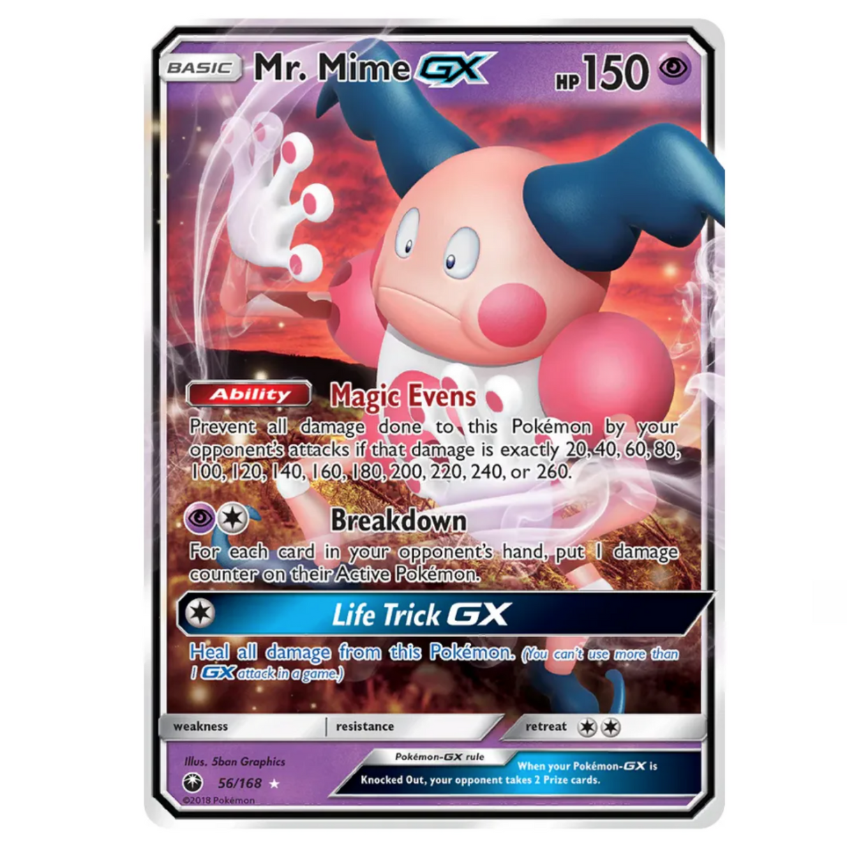 Tarjeta Pokemon Tcg Mr Mime 56/168