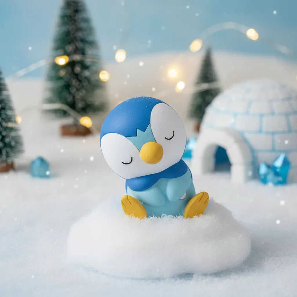 Pokemon: Gashapon Takara Tomy A.r.t.s - Piplup Dormido