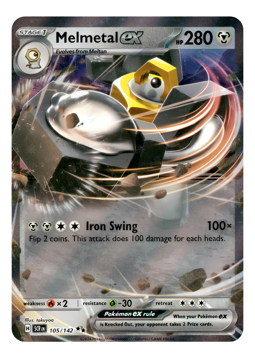 Tarjeta Pokemon Melmetal Ex - 105/142 - Stellar Crown - Holo