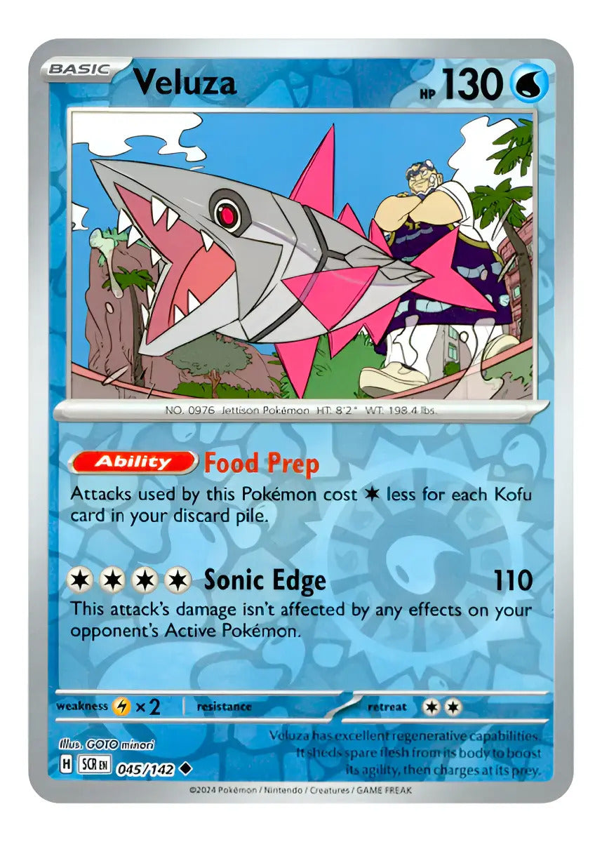 Tarjeta Pokemon Veluza - 045/142 - Stellar Crown - Reverse H