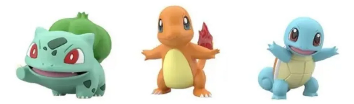 Pokemon: Scale World Bandai - Bulbasaur Charmander y Squirtle