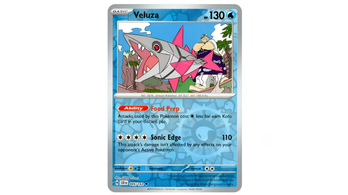 Tarjeta Pokemon Veluza - 045/142 - Stellar Crown - Reverse H