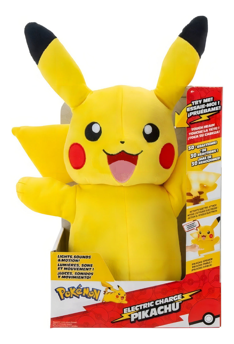 Pokemon: Jazwares Electric - Pikachu Luz Sonidos Movimientos