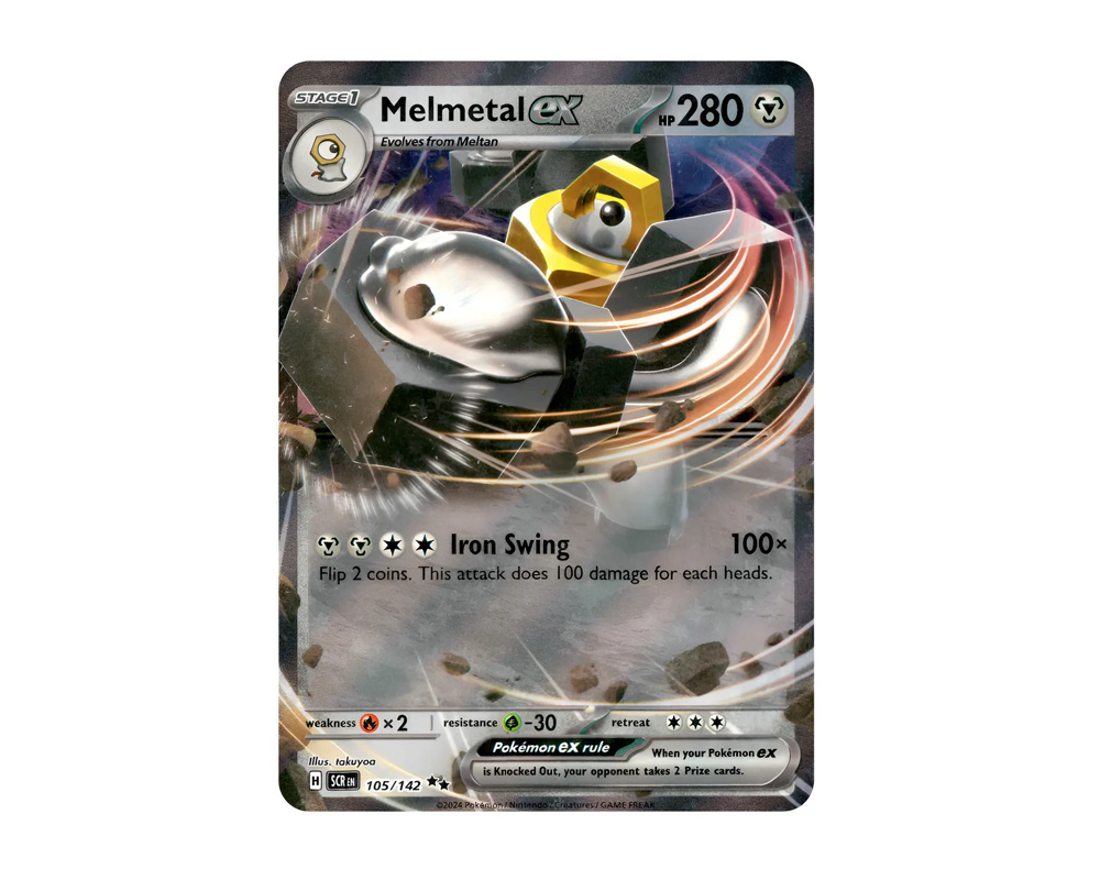 Tarjeta Pokemon Melmetal Ex - 105/142 - Stellar Crown - Holo